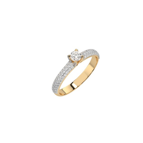 Златен пръстен с диаманти Cara Diamanti K101-10023Y
