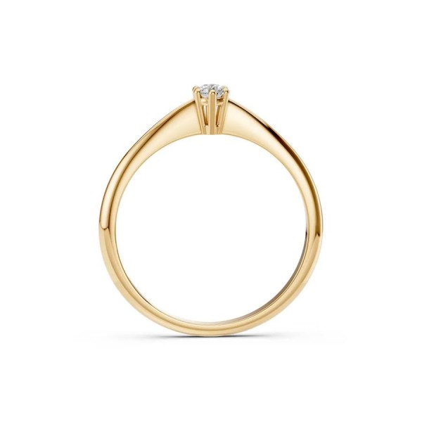 Златен дамски пръстен с диамант 0.15Ct Cara Diamanti K101-10027Y(3.4)/14K