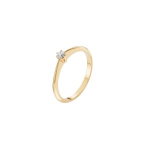 Златен дамски пръстен с диамант 0.15Ct Cara Diamanti K101-10027Y(3.4)/14K