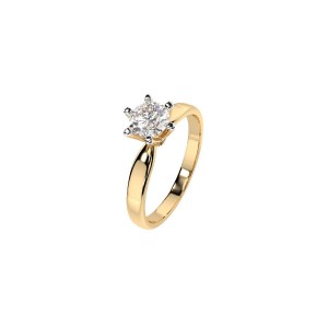 Дамски пръстен от злато с диамант 0.30Ct
