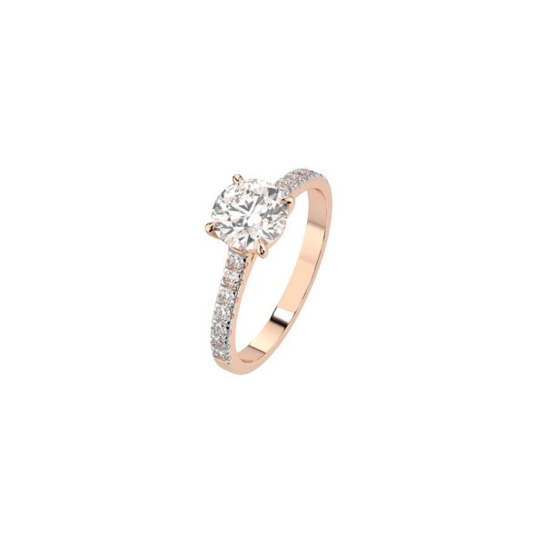 Дамски пръстен от розово злато с диаманти 0.70Ct и 0.21Ct Cara Diamanti K101-10094R(5.7)/14K