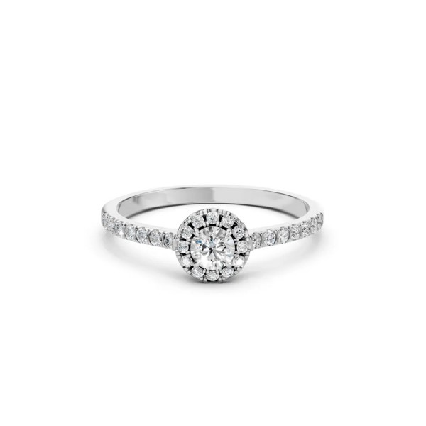 Дамски пръстен от бяло злато с диаманти 0.25Ct и 0.29Ct Cara Diamanti K101-10095W(4.0)/14K