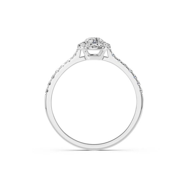 Дамски пръстен от бяло злато с диаманти 0.25Ct и 0.29Ct Cara Diamanti K101-10095W(4.0)/14K