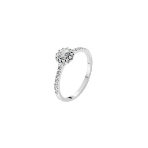 Дамски пръстен от бяло злато с диаманти 0.25Ct и 0.29Ct Cara Diamanti K101-10095W(4.0)/14K