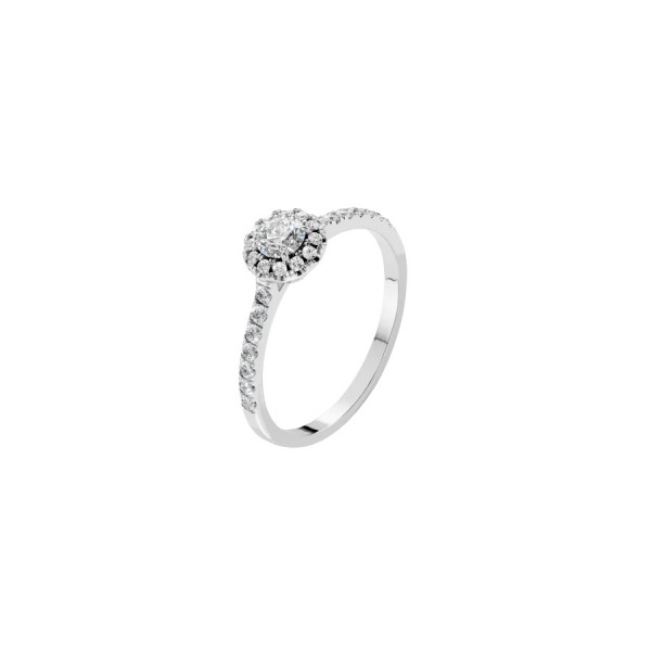 Дамски пръстен от бяло злато с диаманти 0.25Ct и 0.29Ct Cara Diamanti K101-10095W(4.0)/14K