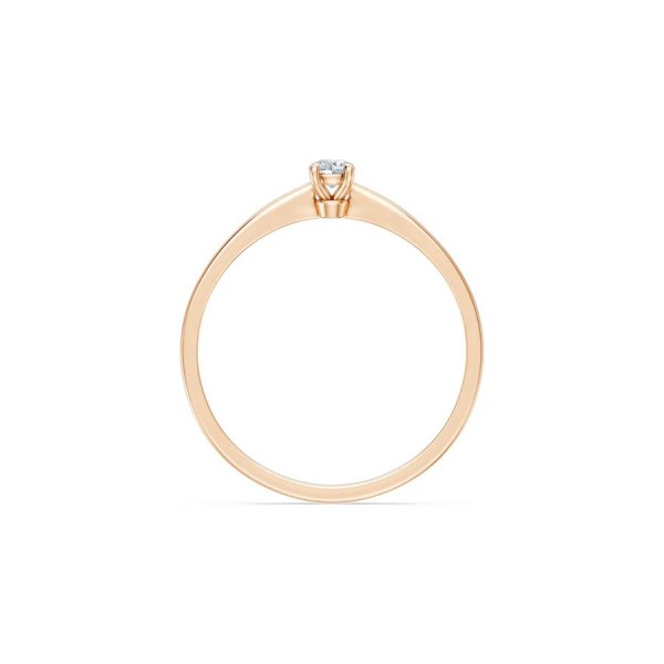 Дамски пръстен от розово злато с диамант 0.10Ct Cara Diamanti K101-10116R(3.0)/14K