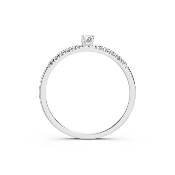 Дамски пръстен от бяло злато с диаманти 0.07Ct и 0.10Ct Cara Diamanti K101-10126/2W(2.6)/14K