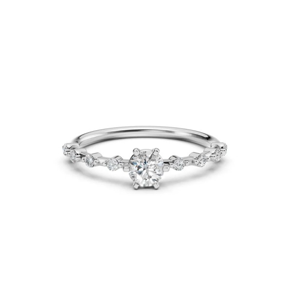 Дамски пръстен от бяло злато с диаманти 0.40Ct и 0.16Ct Cara Diamanti K101-10144W(4.7)/14K