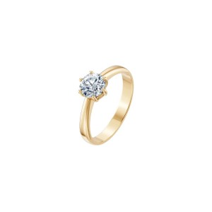 Златен дамски пръстен с диамант 1.00Ct Cara Diamanti K101-10151Y(6.5)/14K