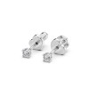Дамски обеци от бяло злато с диаманти 0.12Ct Cara Diamanti K102-10012/1W(2.5)/14K