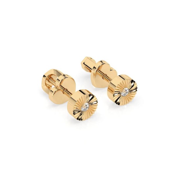 Златни дамски обеци с диаманти 0.04Ct Cara Diamanti K102-10049Y/14K