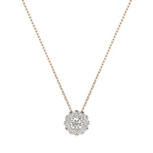 Дамско колие от розово злато с диаманти 0.10Ct и 0.10Ct Cara Diamanti K104-10044R(3.0)/14K