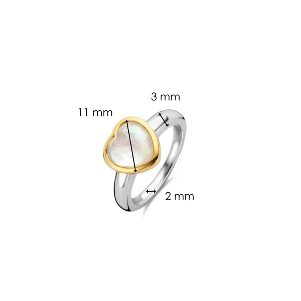 Дамски сребърен пръстен със седеф Ti Sento 12219MW