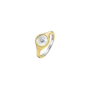 Сребърен дамски пръстен със седеф Ti Sento 12296MW