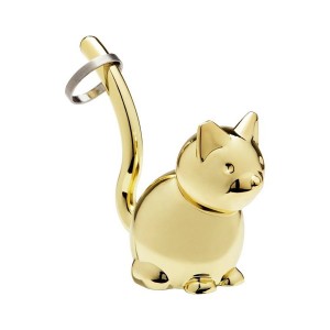 Поставка за пръстени Umbra Zoola Cat, цвят месинг