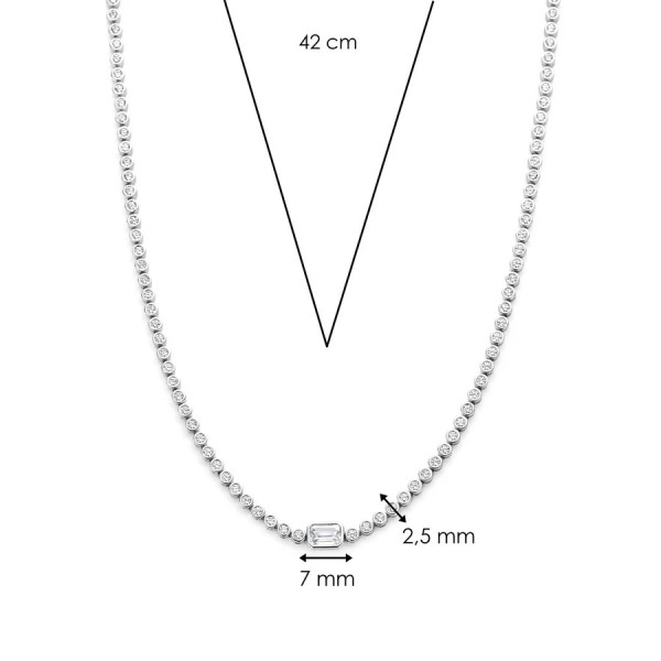Сребърно дамско колие Ti Sento 34053ZI