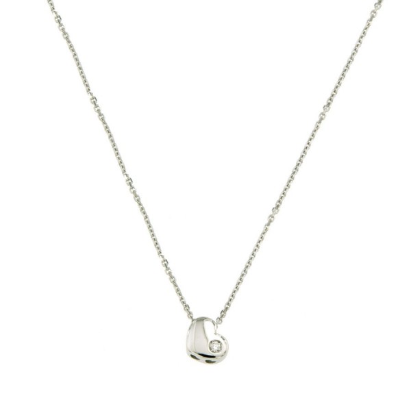 Дамско колие от бяло злато с диамант Cara Diamanti CLN1527W/0.005ctSI/H