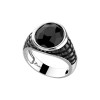 Сребърен мъжки пръстен с оникс Zancan EXA214