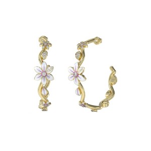 Дамски обеци с емайл Guess JUBE04141JWYGWHT/U