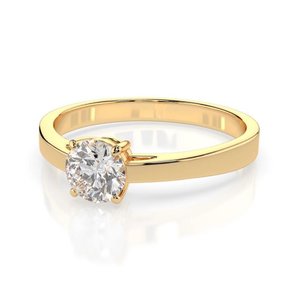 Златен дамски пръстен с диамант 0.50Ct