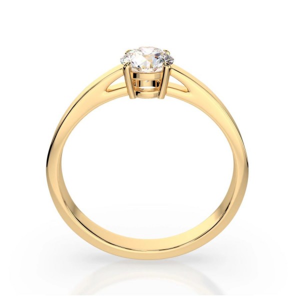 Златен дамски пръстен с диамант 0.50Ct