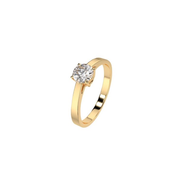 Златен дамски пръстен с диамант 0.50Ct