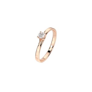 Дамски пръстен от розово злато с диамант 0.10Ct Cara Diamanti K101-10014R(3.0)/14K