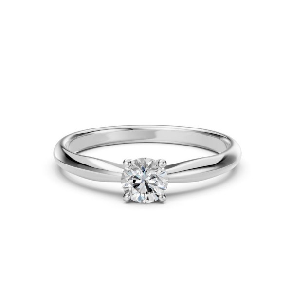 Дамски пръстен от бяло злато с диамант 0.40Ct
