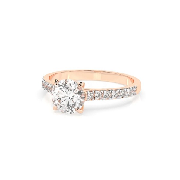Дамски пръстен от розово злато с диаманти 1.00Ct и 0.21Ct Cara Diamanti K101-10094R(6.5)/14K