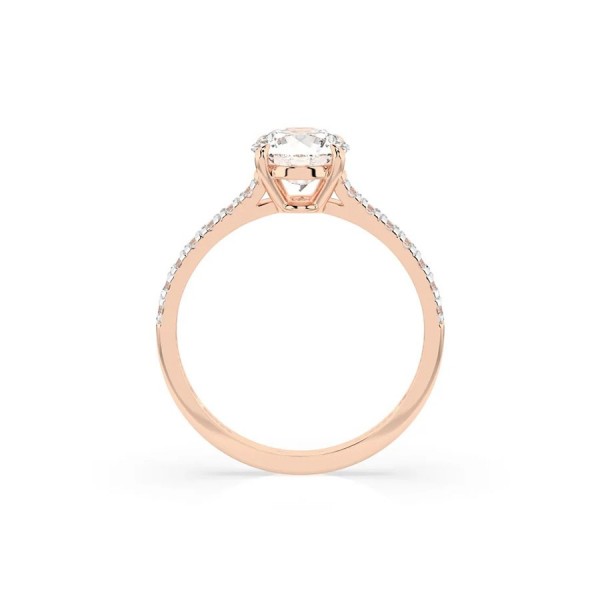 Дамски пръстен от розово злато с диаманти 1.00Ct и 0.21Ct Cara Diamanti K101-10094R(6.5)/14K