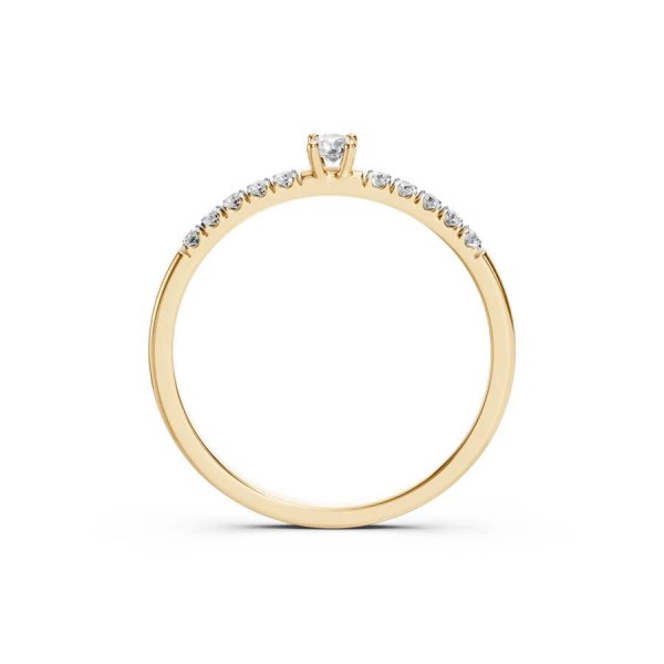 Златен дамски пръстен с диаманти 0.07Ct и 0.10Ct Cara Diamanti K101-10126/2Y(2.6)/14K