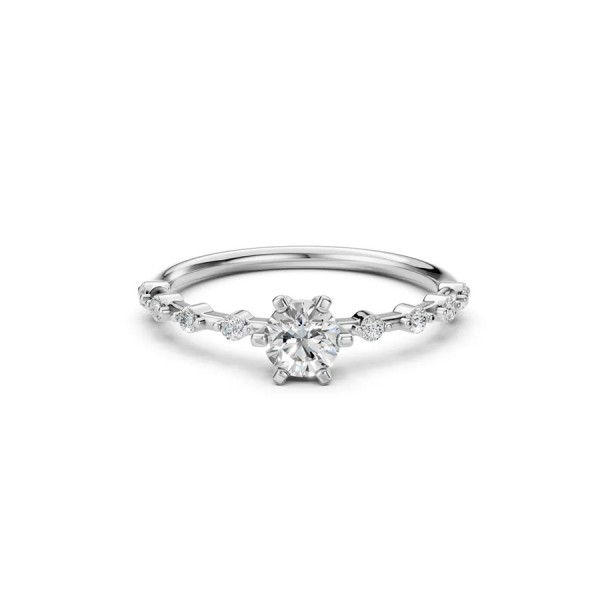 Дамски пръстен от бяло злато с диаманти 0.50Ct и 0.16Ct Cara Diamanti K101-10144W(5.1)/14K