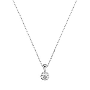 Дамско колие от бяло злато с диамант 0.10Ct Cara Diamanti K104-10010W(3.0)/14K