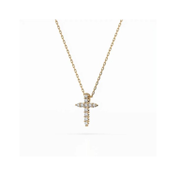 Златно дамско колие с диаманти 0.07Ct и 0.02Ct Cara Diamanti K104-10020Y/14K