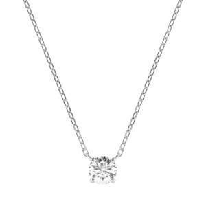 Дамско колие от бяло злато с диамант 0.15Ct Cara Diamanti K104-10040W(3.4)/14K