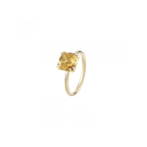 Златен дамски пръстен с диамант и цитрин Bliss 20092924