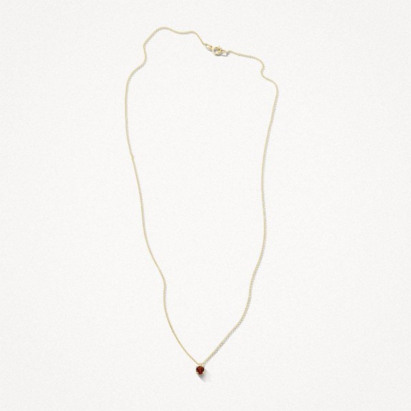Златно колие с рожден камък гранат (месец януари) Blush 3200YGA
