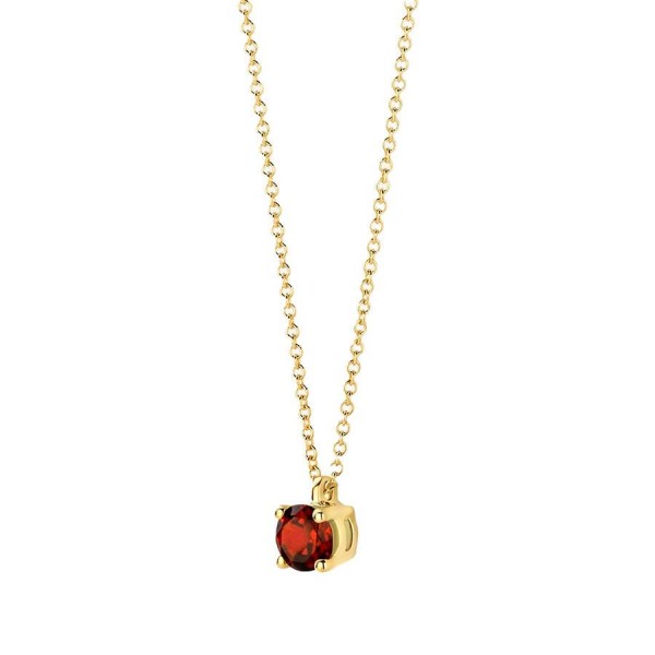Златно колие с рожден камък гранат (месец януари) Blush 3200YGA