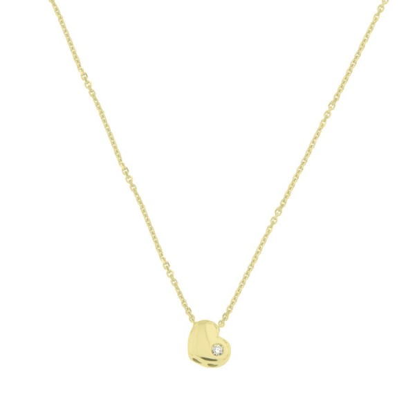 Дамско колие от злато с диамант Cara Diamanti CLN1527Y/0.005ctSI/H