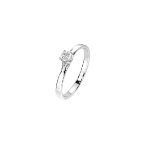 Дамски пръстен от бяло злато с диамант 0.10Ct Cara Diamanti K101-10014W(3.0)/14K