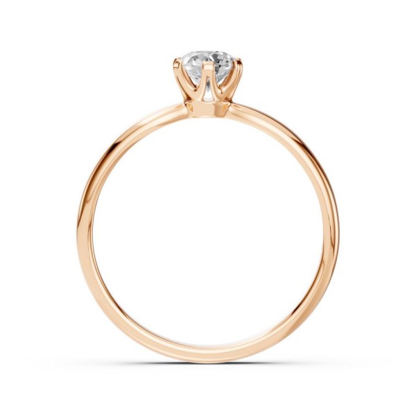 Дамски пръстен от розово злато с диамант 0.40Ct
