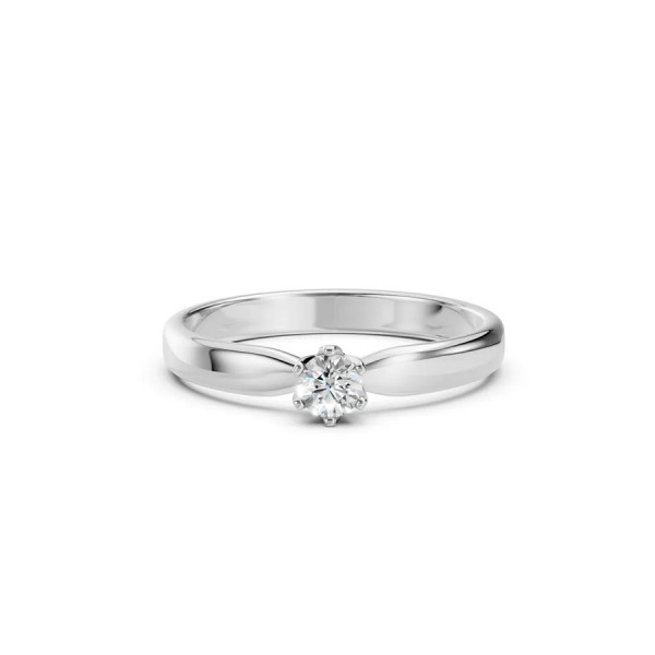 Дамски пръстен от бяло злато с диамант 0.20Ct Cara Diamanti K101-10040W(3.7)/14K