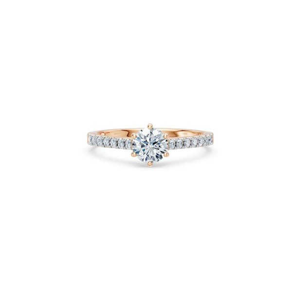 Дамски пръстен от розово злато с диаманти 0.70Ct и 0.25Ct Cara Diamanti K101-10093R(5.7)/14K