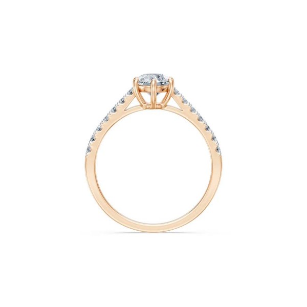 Дамски пръстен от розово злато с диаманти 0.70Ct и 0.25Ct Cara Diamanti K101-10093R(5.7)/14K