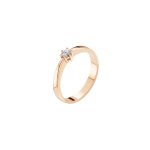 Дамски пръстен от розово злато с диамант 0.15Ct Cara Diamanti K101-10151R(3.4)/14K