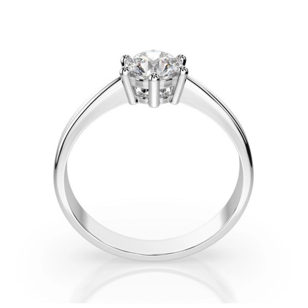 Дамски пръстен от бяло злато с диамант 0.50Ct