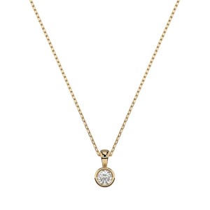 Златно дамско колие с диамант 0.10Ct Cara Diamanti K104-10010Y(3.0)/14K