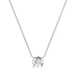 Дамско колие от бяло злато с диамант 0.50Ct K104-10040W(5.1)/14K