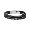 Мъжка гривна с вулканичен камък Fossil JF03620040
