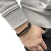 Мъжка гривна с вулканичен камък Fossil JF03620040